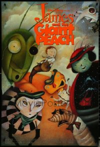 6d0988 LOT OF 6 UNFOLDED DOUBLE-SIDED JAMES & THE GIANT PEACH ONE-SHEETS 1996 Disney animation!