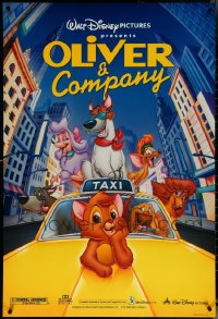 6d0881 LOT OF 15 UNFOLDED DOUBLE-SIDED 27X40 OLIVER & COMPANY R96 ONE-SHEETS R1996 Disney cartoon!
