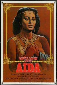 6d1013 LOT OF 5 UNFOLDED SINGLE-SIDED 27X41 AIDA R82 ONE-SHEETS R1982 art of Sophia Loren!