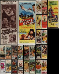 6d0707 LOT OF 29 FORMERLY FOLDED INSERTS 1940s-1970s great images from a variety of movies!