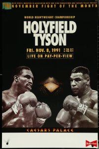 6d0749 LOT OF 7 UNFOLDED HOLYFIELD VS TYSON TV POSTERS 1991 world heavyweight boxing championship!