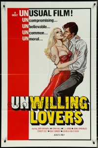 6d0289 LOT OF 16 FOLDED SINGLE-SIDED 27X41 UNWILLING LOVERS ONE-SHEETS 1977 sexy unusual film!