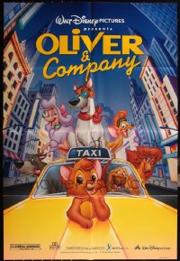 6d0270 LOT OF 22 FOLDED DOUBLE-SIDED 27X40 OLIVER & COMPANY R96 ONE-SHEETS R1996 Disney cartoon!