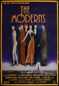 6d0968 LOT OF 7 UNFOLDED SINGLE-SIDED 27X40 MODERNS ONE-SHEETS 1988 art by star Keith Carradine!