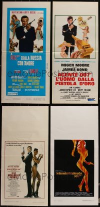 6d0700 LOT OF 6 FORMERLY FOLDED JAMES BOND ITALIAN LOCANDINAS 1970s-2000s cool 007 images!