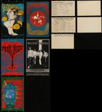 6d0546 LOT OF 5 BILL GRAHAM POSTCARDS 1960s all with art from famous concert posters!