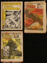 6d0180 LOT OF 3 MAGAZINES 1970s Inside Comics with R. Crumb cover & two issues of Monster Times!