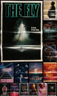 6d0296 LOT OF 15 FOLDED HORROR/SCI-FI ONE-SHEETS 1980s great images from a variety of movies!