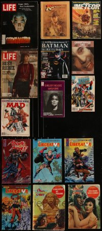 6d0142 LOT OF 15 MAGAZINES & COMIC BOOKS 19690s-1980s a variety of cool images & stories!
