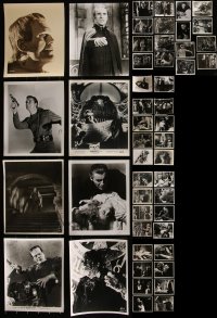 6d0553 LOT OF 50 HORROR/SCI-FI REPRO PHOTOS 1980s great scenes & portraits from classic movies!