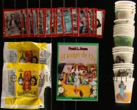 6d0020 LOT OF 44 WIZARD OF OZ ITEMS 1980s cool trading cards, tiny drinking cups & more!