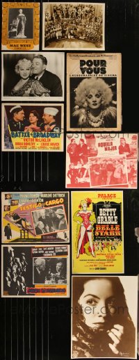 6d0061 LOT OF 10 MISCELLANEOUS ITEMS 1930s-1960s a variety of cool movie images!