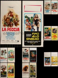 6d0673 LOT OF 22 FORMERLY FOLDED 1960s-1980s ITALIAN LOCANDINAS 1960s-1980s cool movie images!