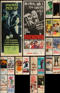 6d0728 LOT OF 22 MOSTLY UNFOLDED 1960S INSERTS 1960s great images from a variety of movies!