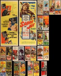6d0719 LOT OF 25 FORMERLY FOLDED INSERTS 1950s-1970s great images from a variety of movies!