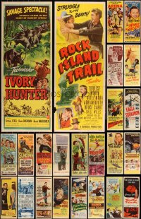 6d0722 LOT OF 24 FORMERLY FOLDED INSERTS 1940s-1950s great images from a variety of movies!
