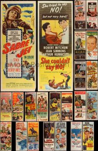 6d0726 LOT OF 23 FORMERLY FOLDED INSERTS 1950s great images from a variety of different movies!