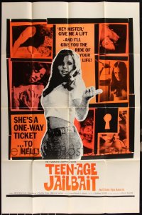 6d0369 LOT OF 3 FOLDED TEEN-AGE JAILBAIT ONE-SHEETS 1970 she'll give you the ride of your life!