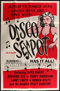6d0367 LOT OF 4 FOLDED DISCO SEXPOT ONE-SHEETS 1979 a sexy film to dance, laugh & sing with!