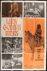 6d0303 LOT OF 14 FOLDED LADY GODIVA RIDES ONE-SHEETS 1969 love & lust on two continents!