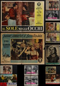 6d0143 LOT OF 15 FOLDED ITALIAN PHOTOBUSTAS 1950s-1970s great scenes from a variety of movies!