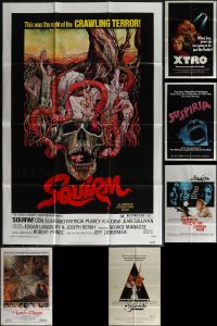6d0351 LOT OF 6 FOLDED HORROR/SCI-FI ONE-SHEETS 1970s-1980s great images from a variety of movies!