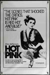 6d0829 LOT OF 24 UNFOLDED SINGLE-SIDED 27X41 HOT PINK ONE-SHEETS 1983 the best of Alex deRenzy!