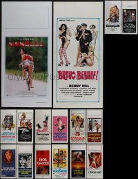 6d0671 LOT OF 22 FORMERLY FOLDED SEXPLOITATION ITALIAN LOCANDINAS 1970s-1990s cool movie images!