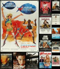 6d0079 LOT OF 13 FOLDED FRENCH ONE-PANELS 1970s-2000s great images from a variety of movies!