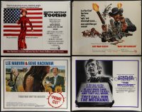 6d0646 LOT OF 6 MOSTLY UNFOLDED HALF-SHEETS 1960s-1980s a variety of cool movie images!