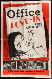 6d0291 LOT OF 16 FOLDED OFFICE LOVE-IN ONE-SHEETS 1968 sexploitation, white collar style!