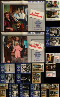6d0603 LOT OF 35 FORMERLY FOLDED ITALIAN 19X27 PHOTOBUSTAS 1960s a variety of cool movie scenes!