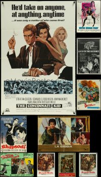 6d0056 LOT OF 14 FOLDED NON-US POSTERS 1950s-1970s great images from a variety of movies!