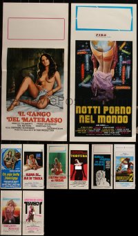 6d0694 LOT OF 12 FORMERLY FOLDED SEXPLOITATION ITALIAN LOCANDINAS 1960s-1990s with some nudity!