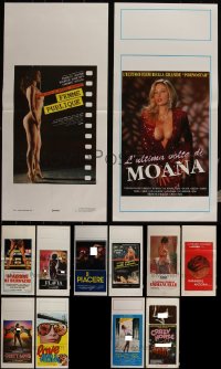 6d0688 LOT OF 15 FORMERLY FOLDED SEXPLOITATION ITALIAN LOCANDINAS 1970s-1990s with some nudity!