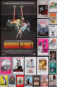 6d0044 LOT OF 41 TRI-FOLDED ONE-SHEETS 1970s-1980s great images from a variety of different movies!