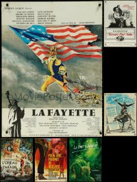 6d0754 LOT OF 6 FORMERLY FOLDED FRENCH 23X32 POSTERS 1960s-1990s a variety of cool movie images!