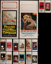 6d0685 LOT OF 16 FORMERLY FOLDED SEXPLOITATION ITALIAN LOCANDINAS 1970s-1980s with some nudity!