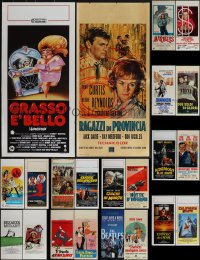 6d0672 LOT OF 22 FORMERLY FOLDED 1960s-2010s ITALIAN LOCANDINAS 1960s-2010s cool movie images!