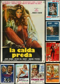 6d0151 LOT OF 13 FOLDED ITALIAN ONE-PANELS 1970s great images from a variety of movies!