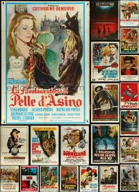 6d0086 LOT OF 25 FOLDED ITALIAN ONE-PANELS 1960s-1980s great images from a variety of movies!