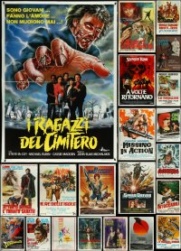 6d0081 LOT OF 30 FOLDED ITALIAN ONE-PANELS 1960s-1990s great images from a variety of movies!