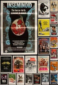 6d0042 LOT OF 43 TRI-FOLDED ONE-SHEETS 1970s-1980s great images from a variety of different movies!