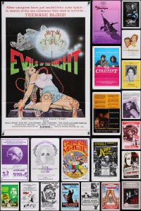 6d0043 LOT OF 42 TRI-FOLDED ONE-SHEETS 1970s-1980s great images from a variety of different movies!