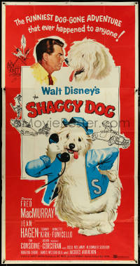 6f0362 SHAGGY DOG 3sh 1959 Disney, Fred MacMurray in the funniest sheep dog story ever told, rare!