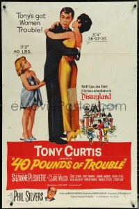6f0737 40 POUNDS OF TROUBLE 1sh 1963 Tony Curtis has women trouble, Suzanne Pleshette!