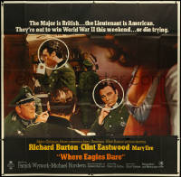 6f0307 WHERE EAGLES DARE domestic 6sh 1968 Clint Eastwood & Richard Burton disguised as Nazis, rare!