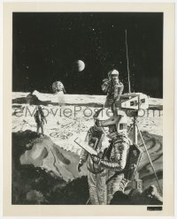 6f1471 2001: A SPACE ODYSSEY 8x10 still 1968 Bob McCall art of astronauts on the moon, Kubrick!