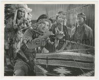 6f1507 GO WEST 8x10 still 1940 Native Americans watch Harpo Marx strum a weaving loom like a harp!