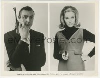 6f1430 GOLDFINGER 8x10 still 1964 split image of Connery as James Bond & Blackman both with guns!